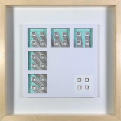 Set of 4 Abstract Drawings. From the series Illusions of the Line