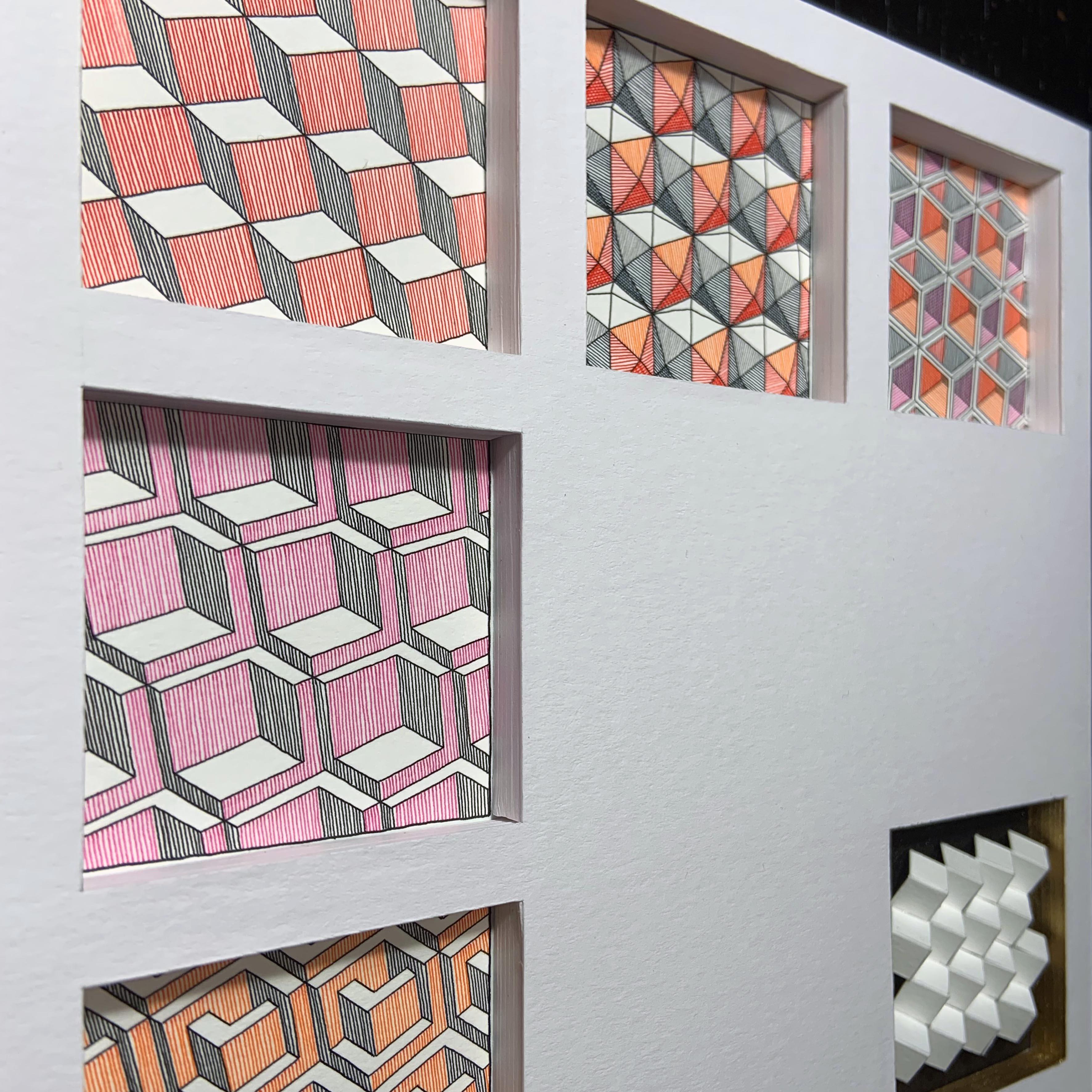 Set of 4 Abstract Drawings. From the series Illusions of the Line For Sale 3