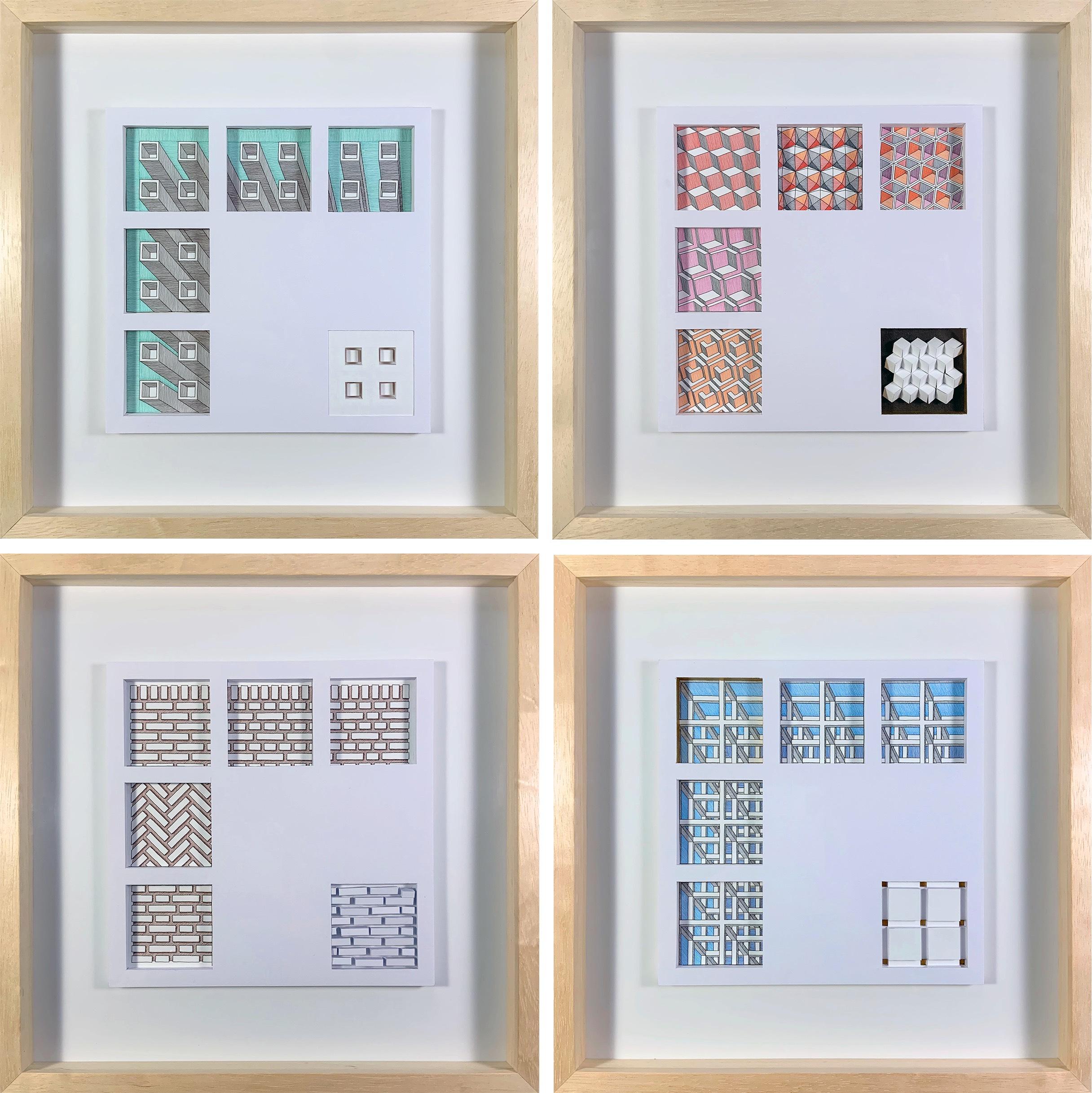 Set of 10 drawings - Abstract Art by Rodrigo Spinel 