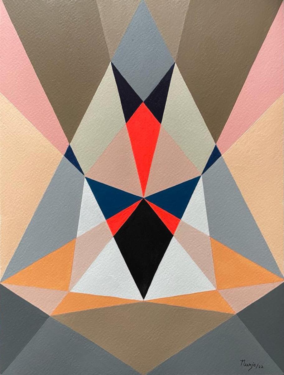 Luminosità e armonia, Dittico. Opere su carta - Painting di Neerja Chandna Peters