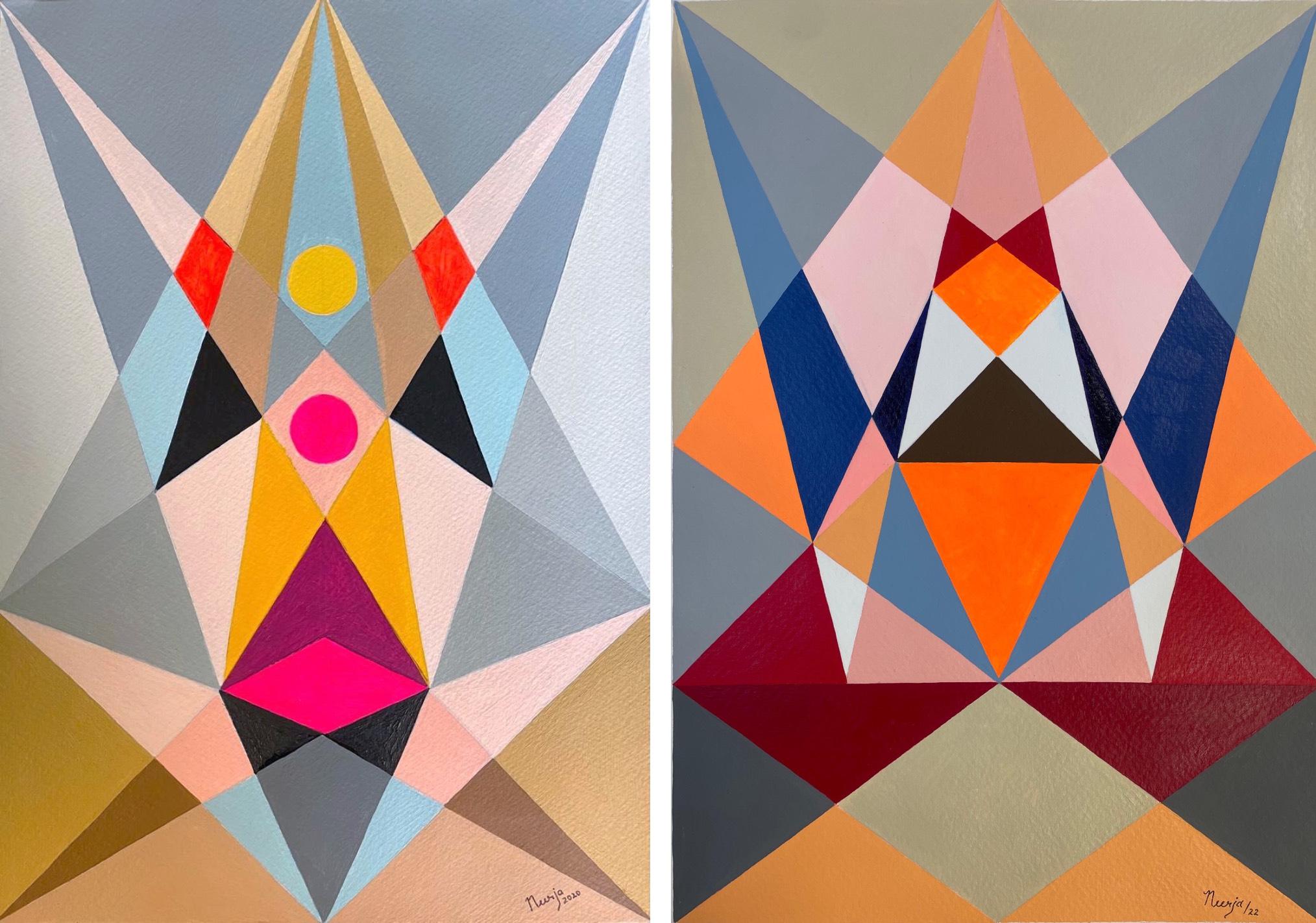 Miniature Abstract Drawings and Watercolors