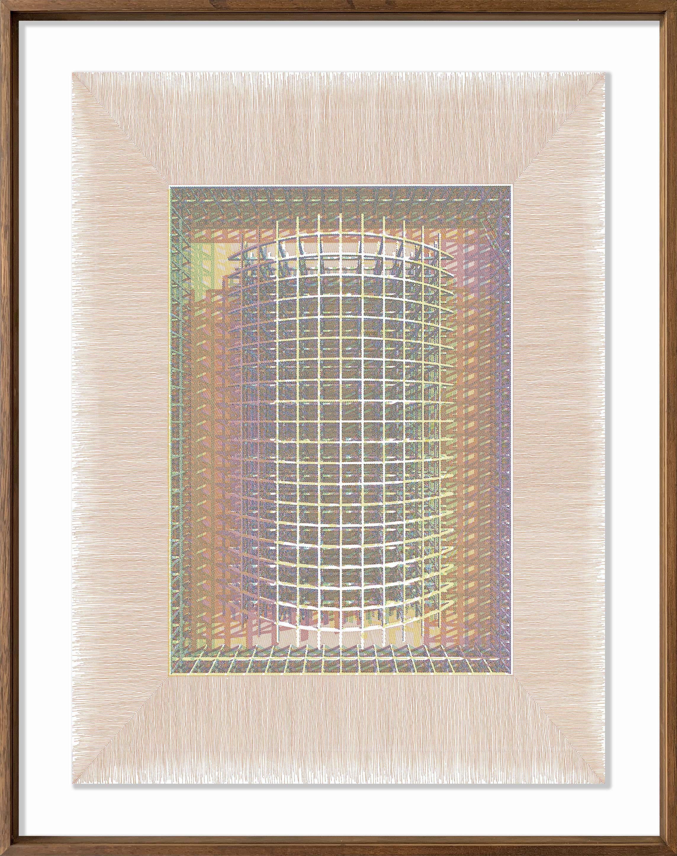 Rodrigo Spinel  Abstract Drawing - Fig. 7 BASE NARANJA. From The Dibujar el Tiempo Series