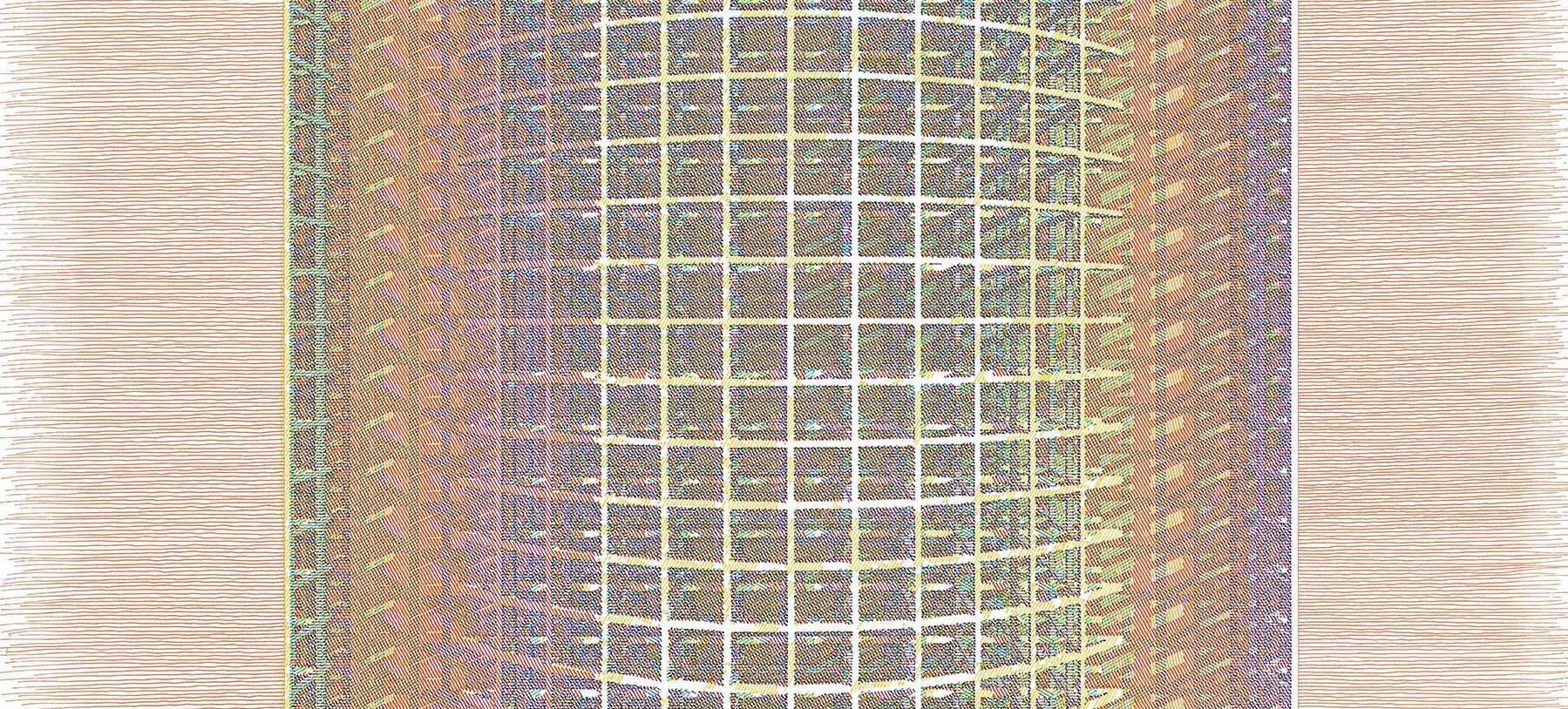 Fig. 7 BASE NARANJA. From The Dibujar el Tiempo Series - Beige Abstract Drawing by Rodrigo Spinel 