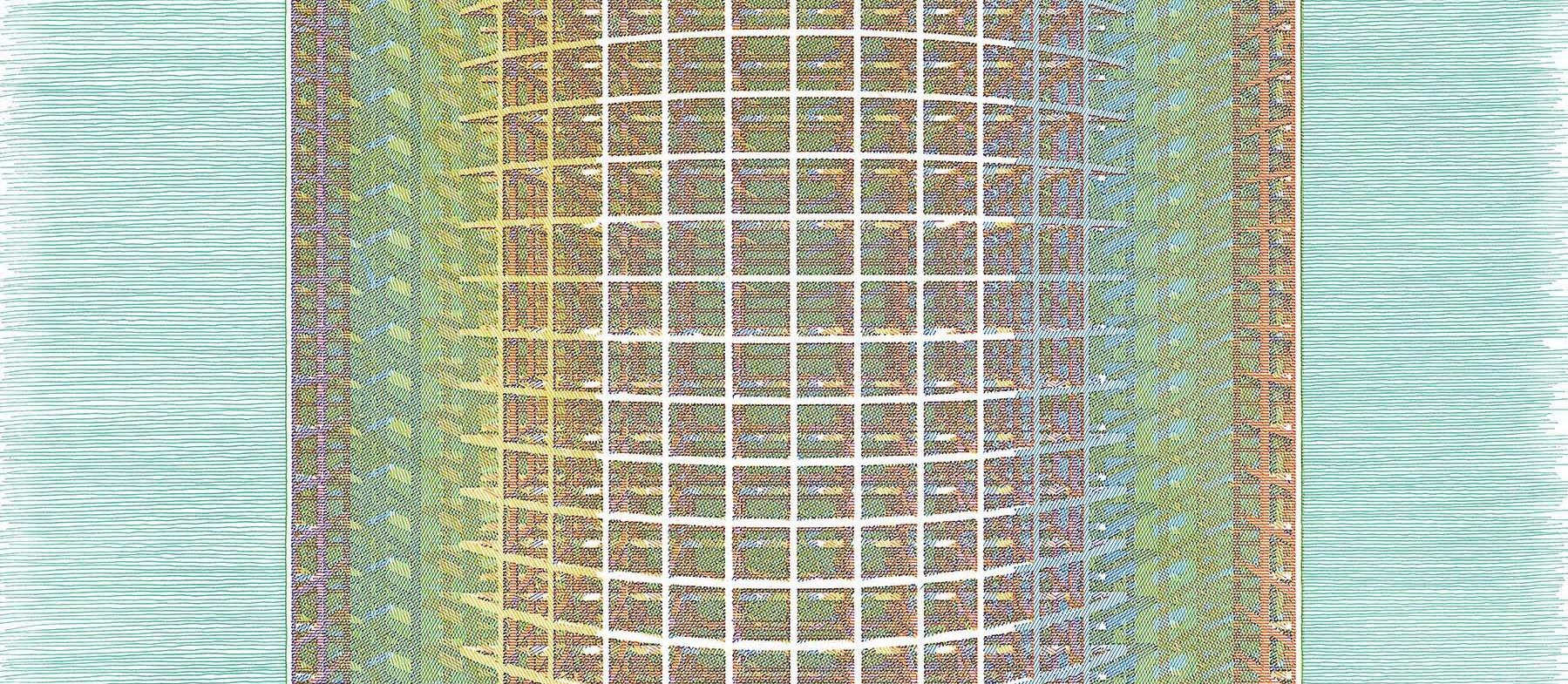Fig. 7 BASE VERDE. From The Dibujar el Tiempo Series - Abstract Art by Rodrigo Spinel 