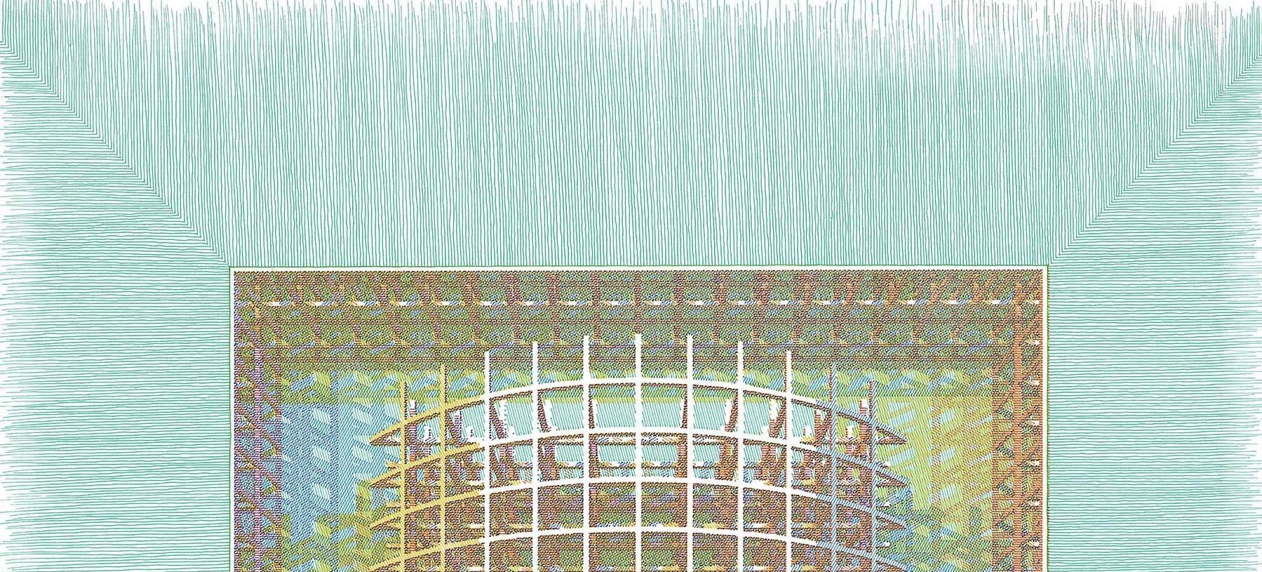 Fig. 7 BASE VERDE. From The Dibujar el Tiempo Series - Abstract Art by Rodrigo Spinel 