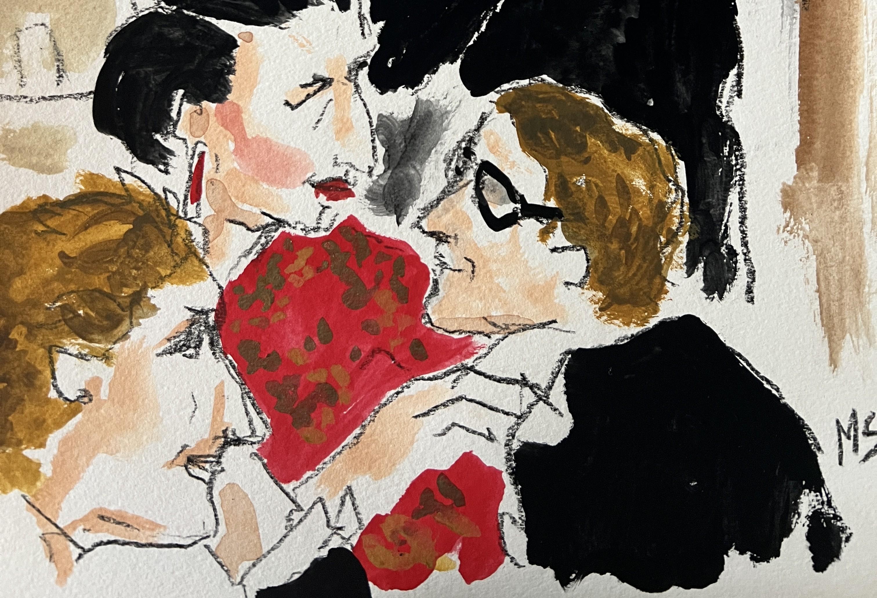 Jordan Roth en casa. De la serie Arte, cultura y sociedad - Painting Contemporáneo de Manuel Santelices