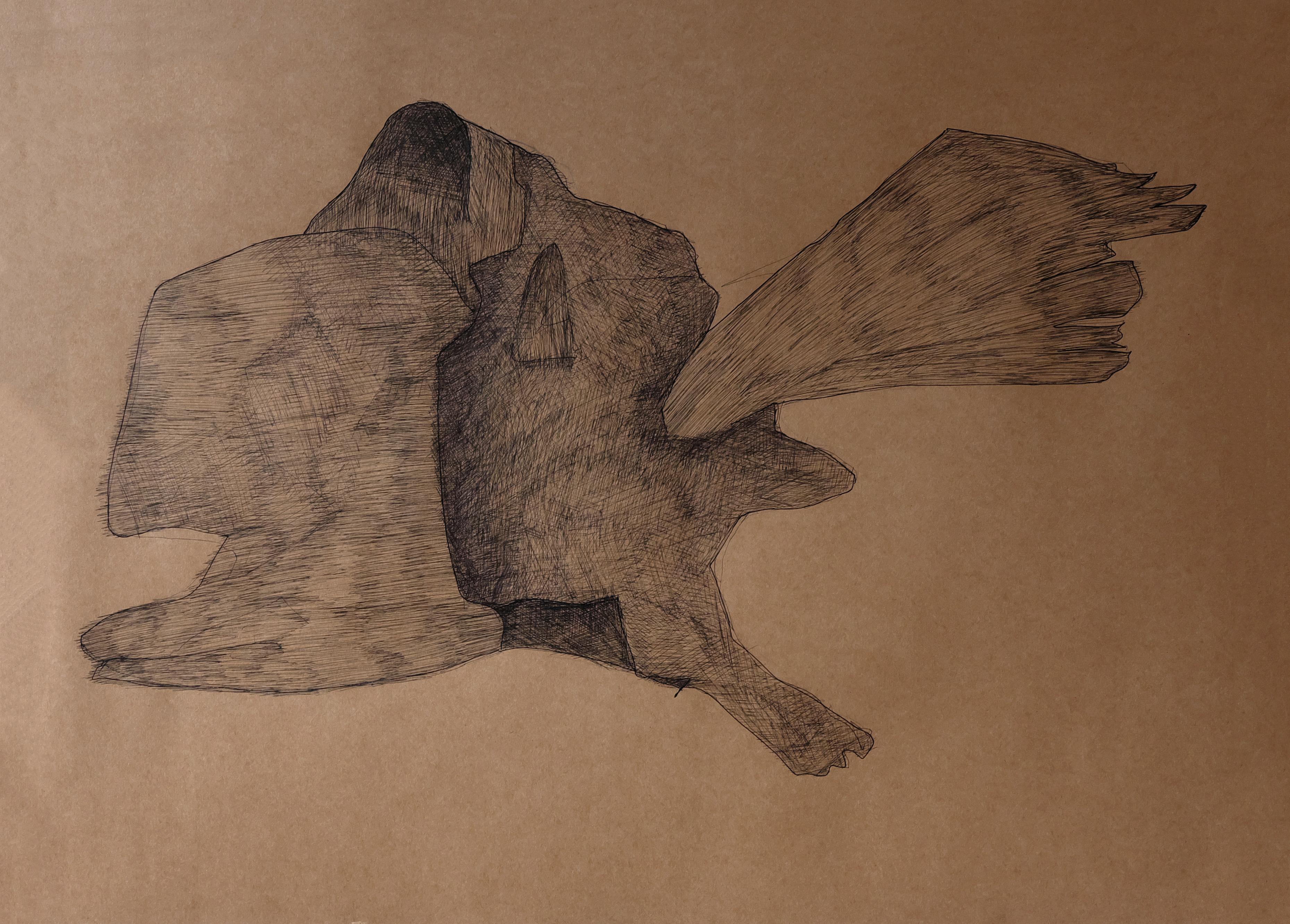 Rita Alaoui Abstract Drawing - Anamorphia N11. Works on paper