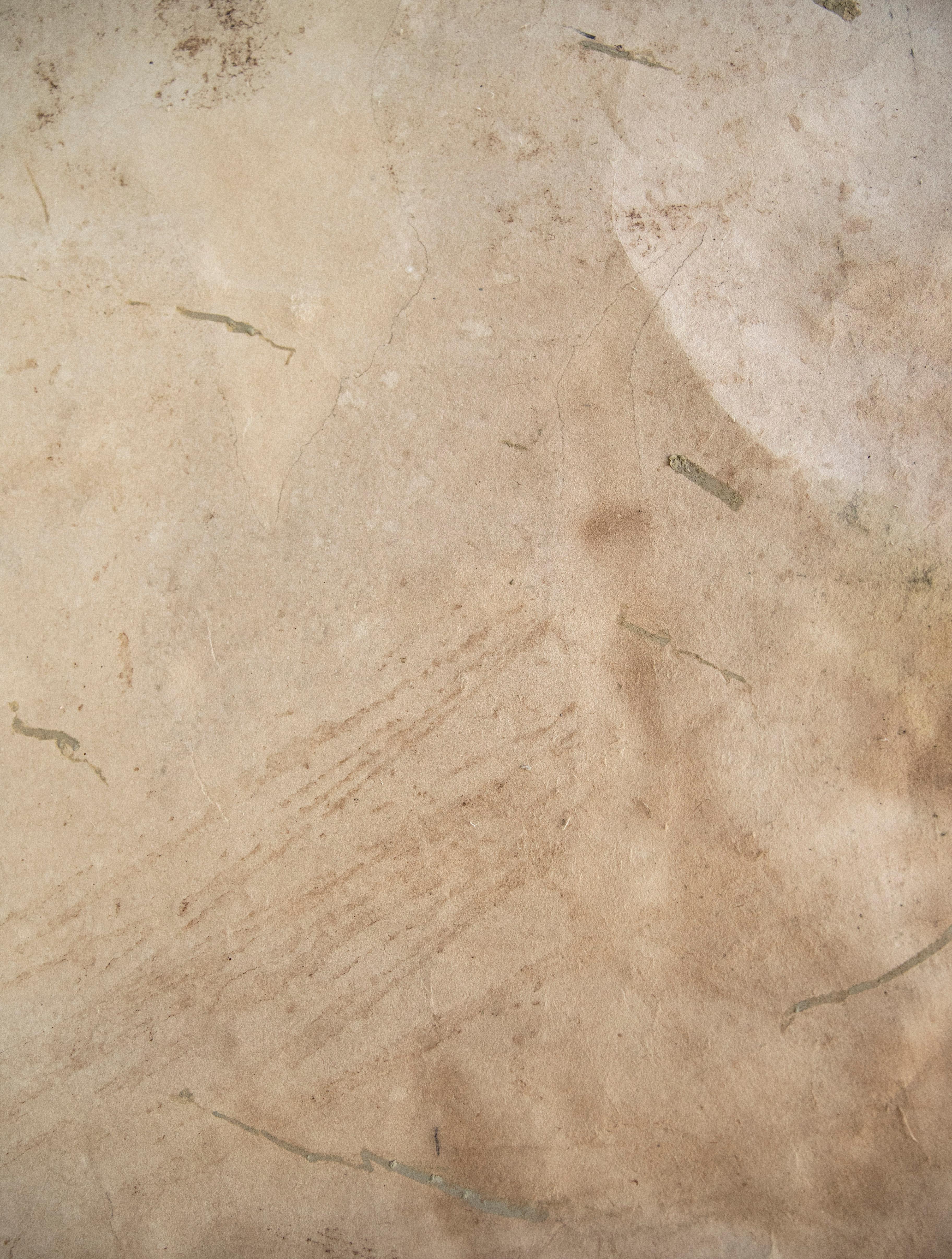 Ich beobachte nur die Welt. Abstraktes Gemälde in Mischtechnik  zu Awagami  Papier (Braun), Abstract Painting, von On Hansen