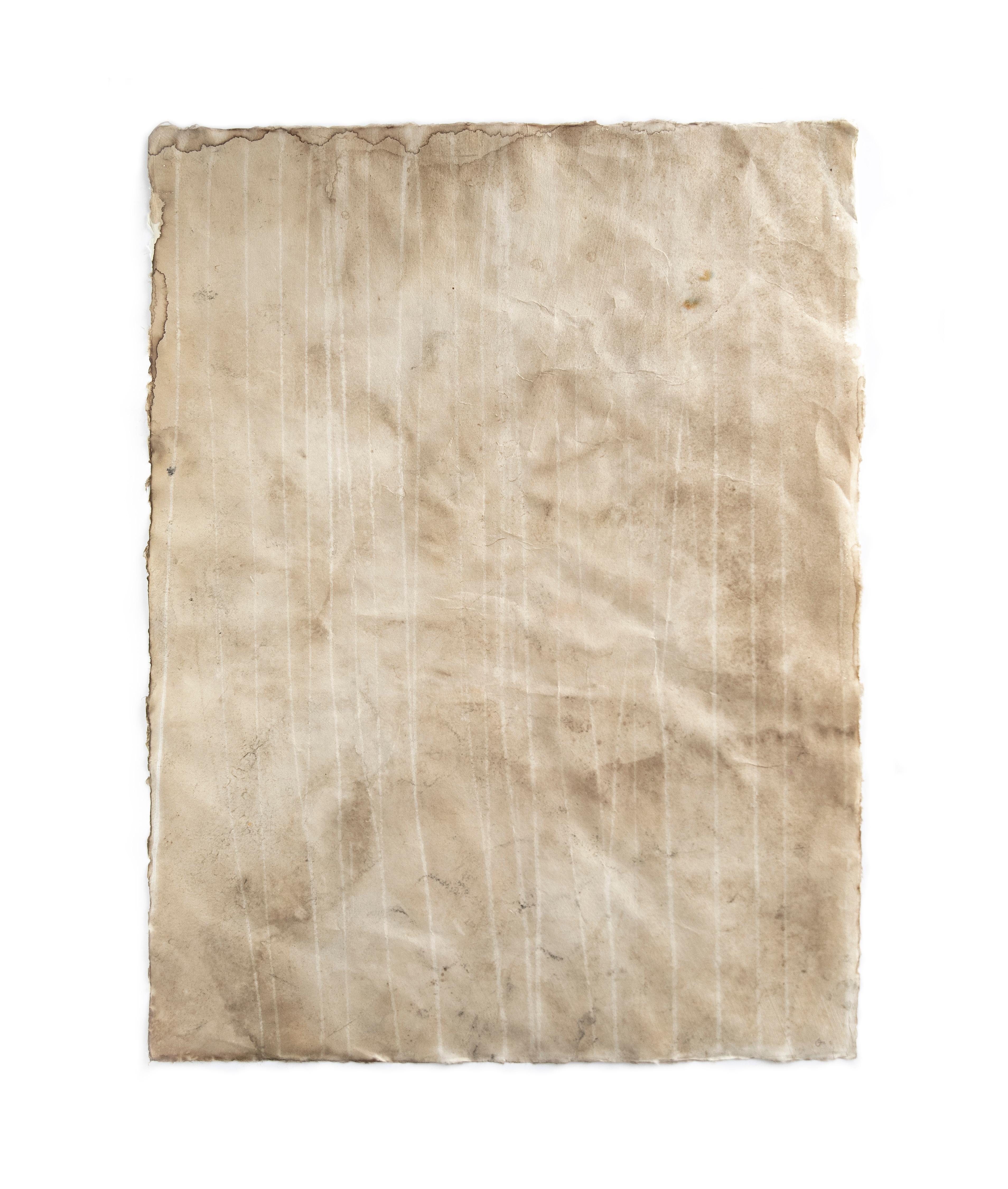 Faintly falling. Abstract mixed media painting