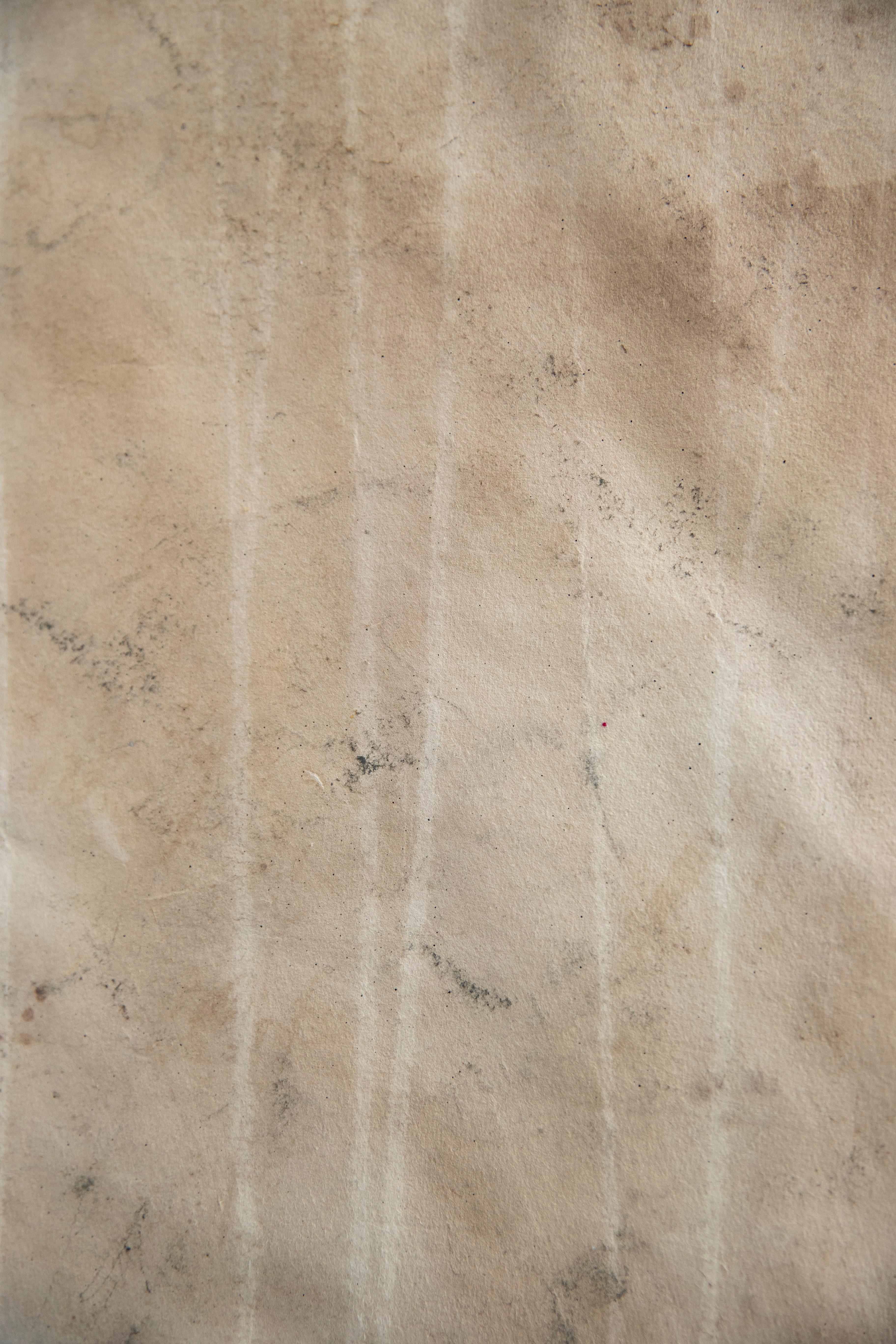 Faintly falling. Abstract mixed media painting - Beige Abstract Painting by On Hansen