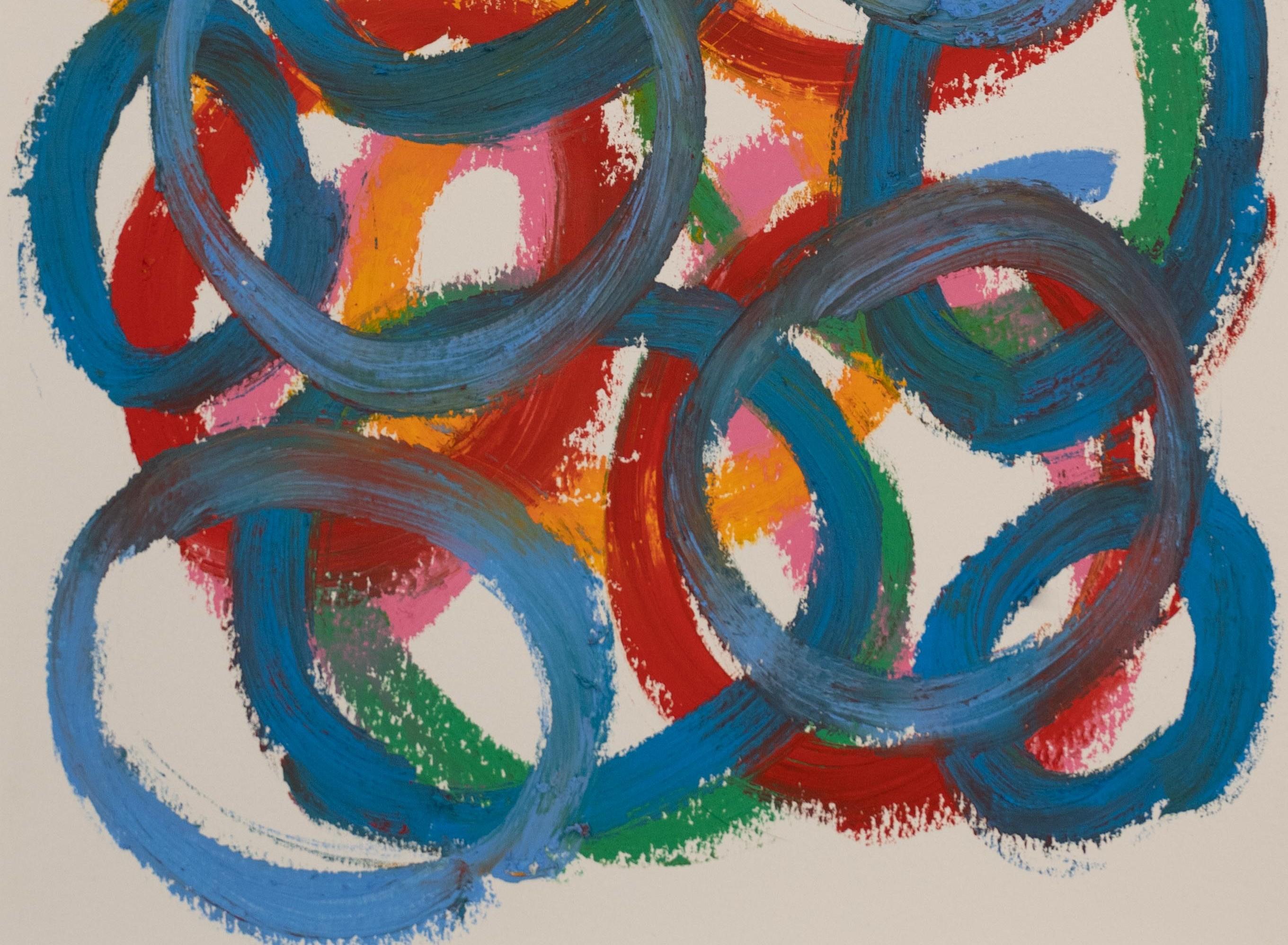 Las Mascaras XIV. From Las Mascaras (The masks) Series - Abstract Geometric Painting by Juan Carlos Amador