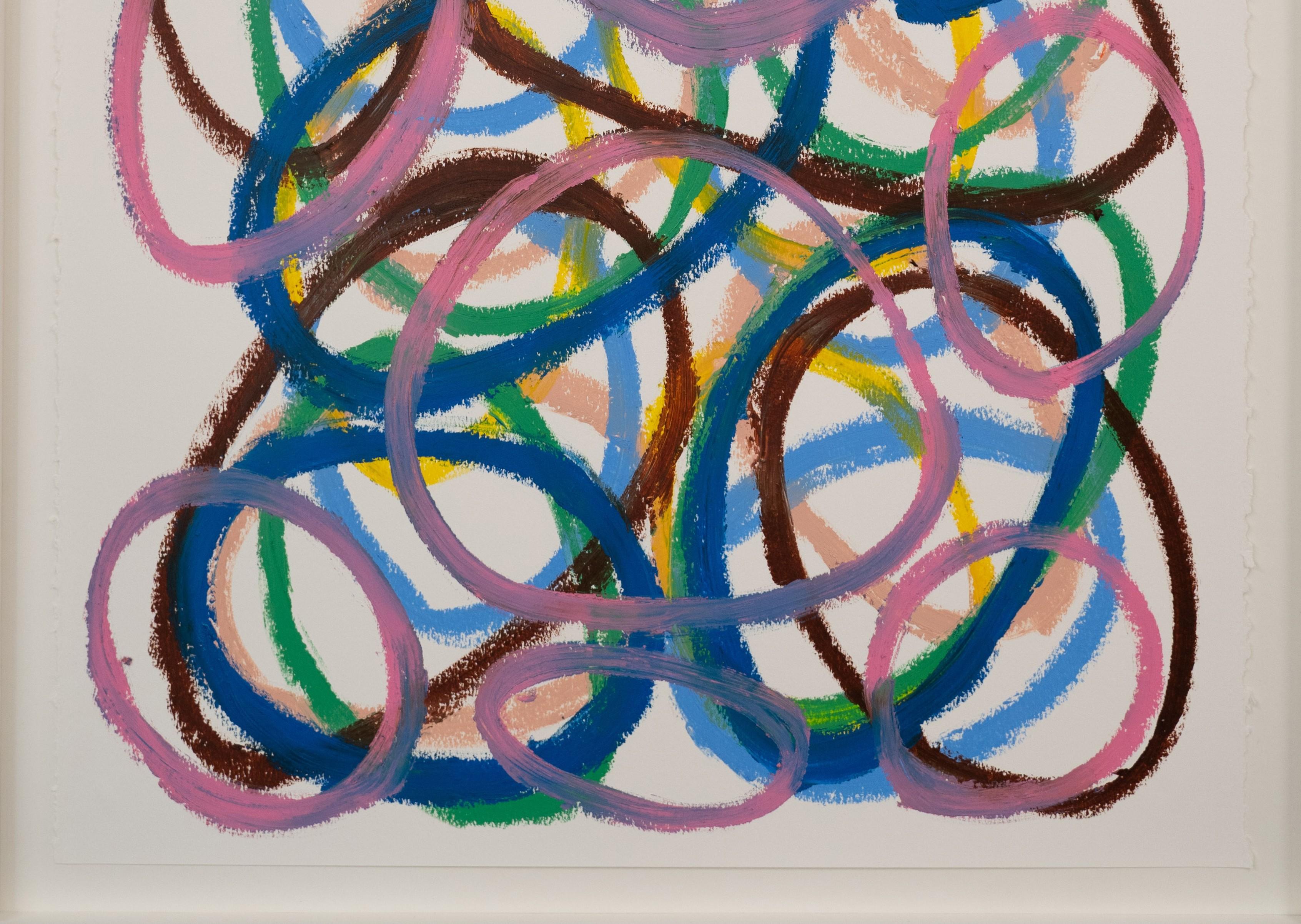 Las Mascaras. From Las Mascaras (The masks) Series - Abstract Geometric Painting by Juan Carlos Amador