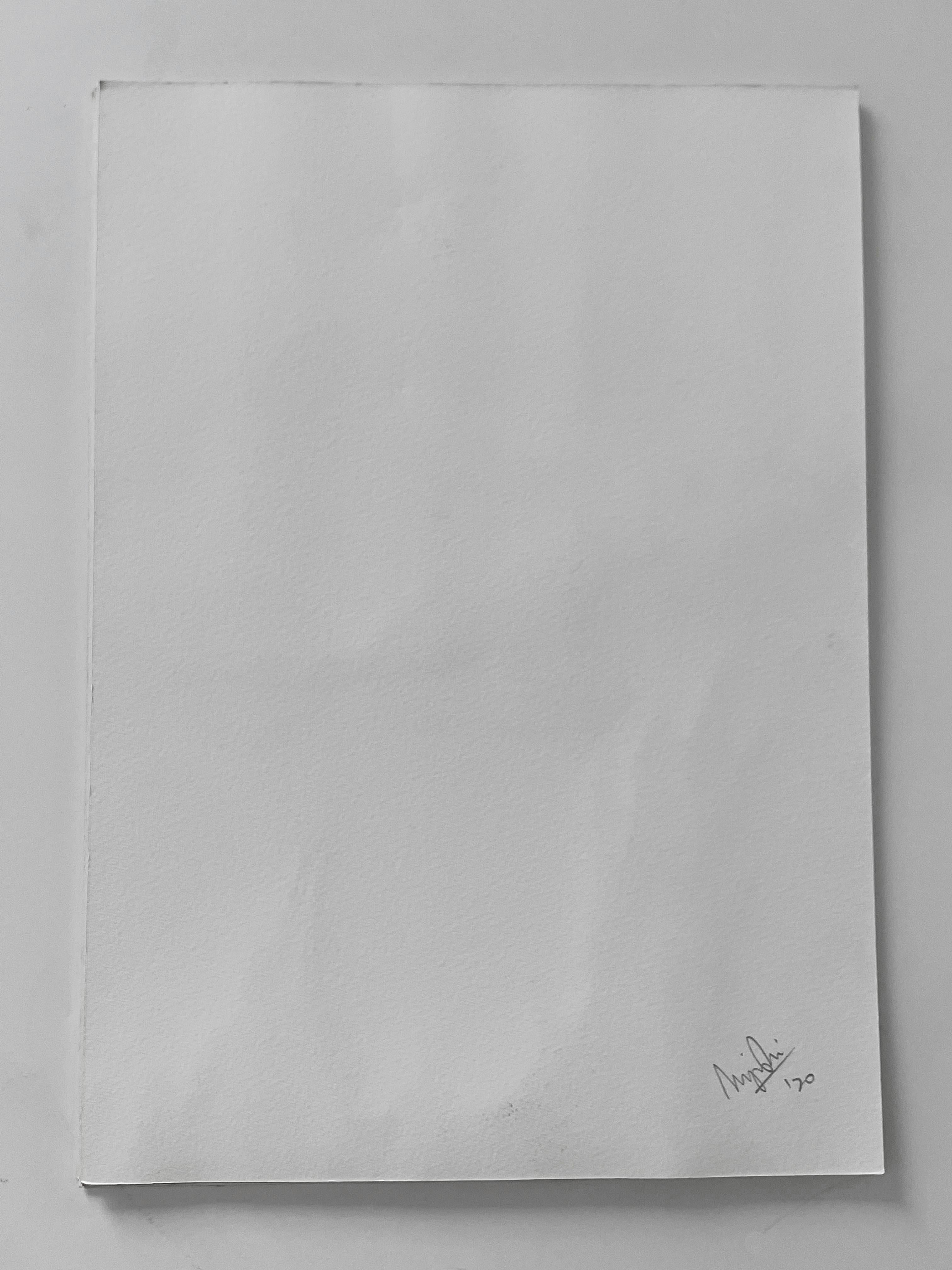 Dittico I Serie Battaglia. Acquerello su carta della serie Battle. - Figurative Art Grigio di Megha Joshi