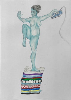 Diptych II Battle Series. Watercolour on paper from the Battle Series.