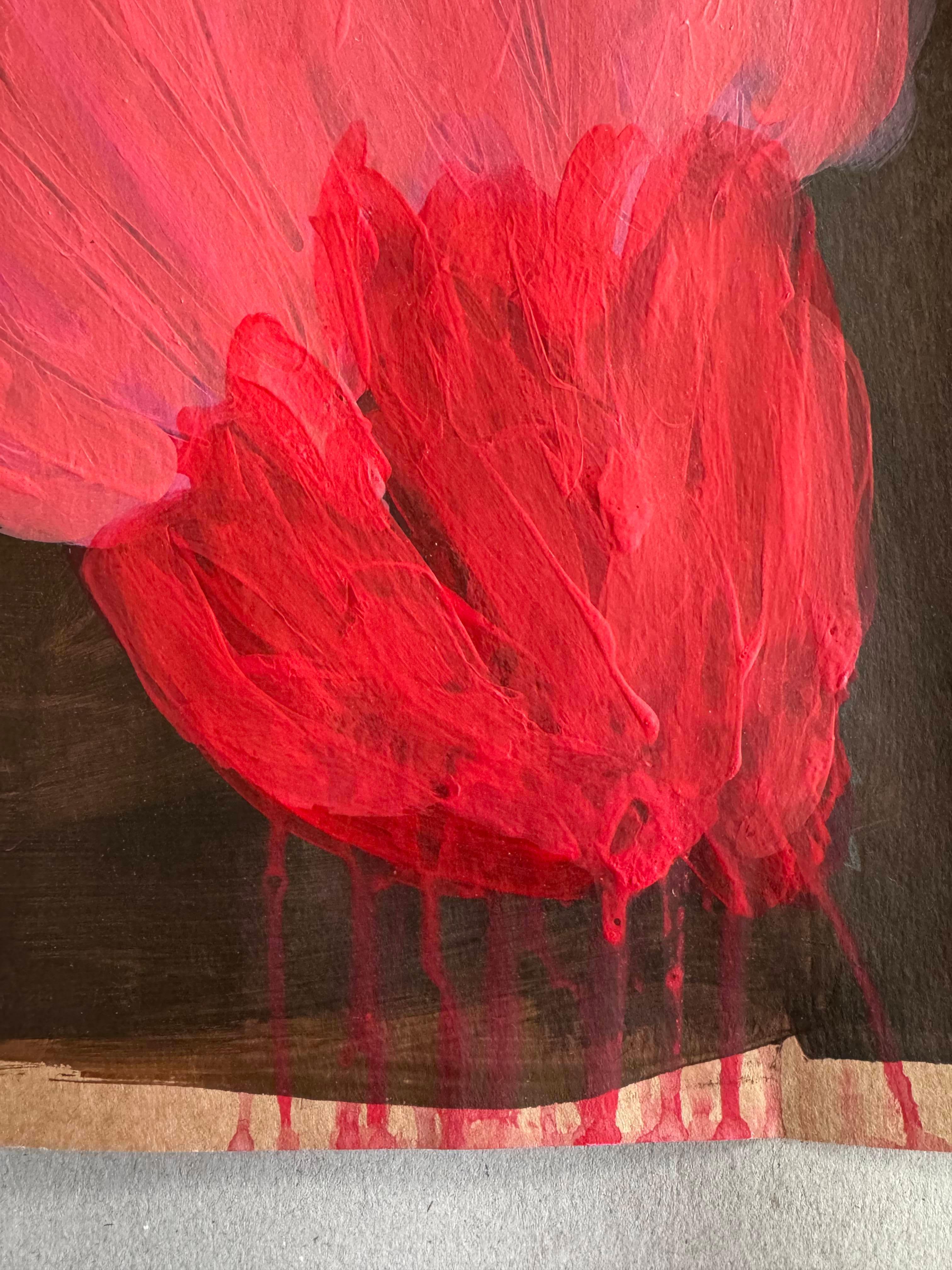 Con la serie Bloom, Rita Alaoui persigue un motivo que recorre silenciosamente toda su obra: la flor. Presente en su práctica desde hace más de veinte años, reaparece aquí como un mantra, un aliento pictórico repetido que marca el tiempo de la