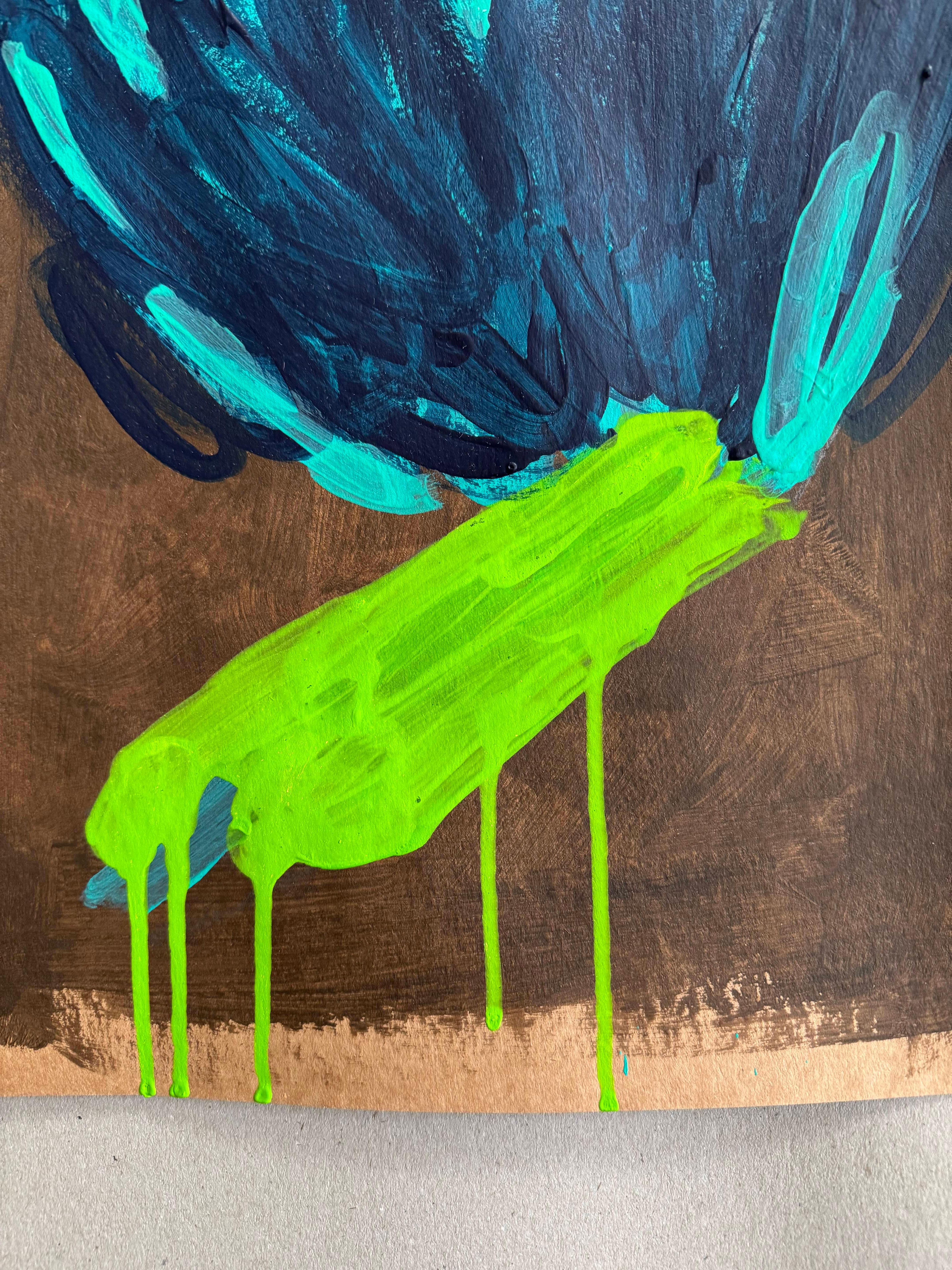 Bloom 19. Works on paper - Abstract Art by Rita Alaoui