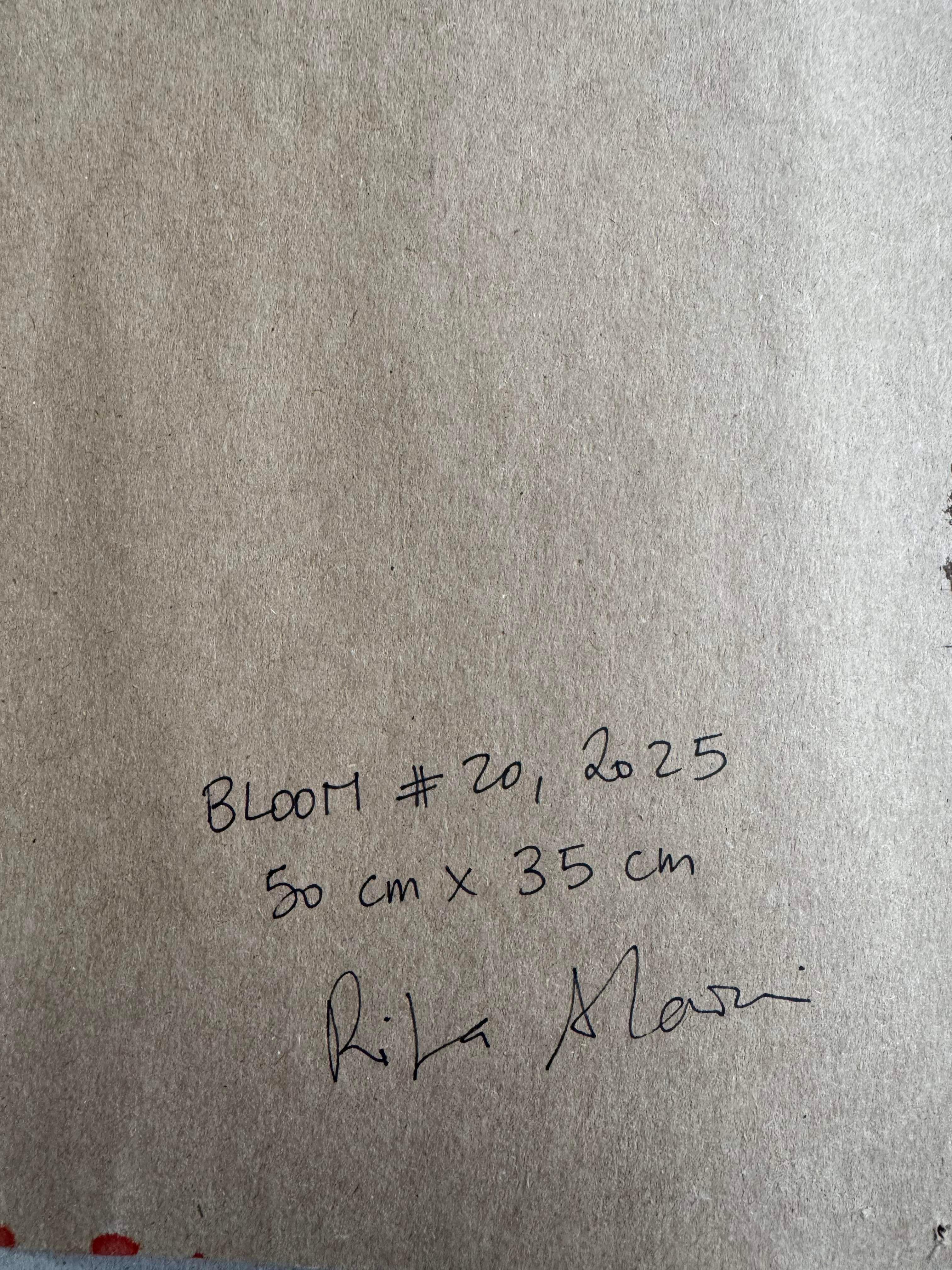 With the Bloom series, Rita Alaoui pursues a motif that silently runs through her entire work: the flower. Present in her practice for over twenty years, it reappears here like a mantra, a repeated pictorial breath that marks the time of creation