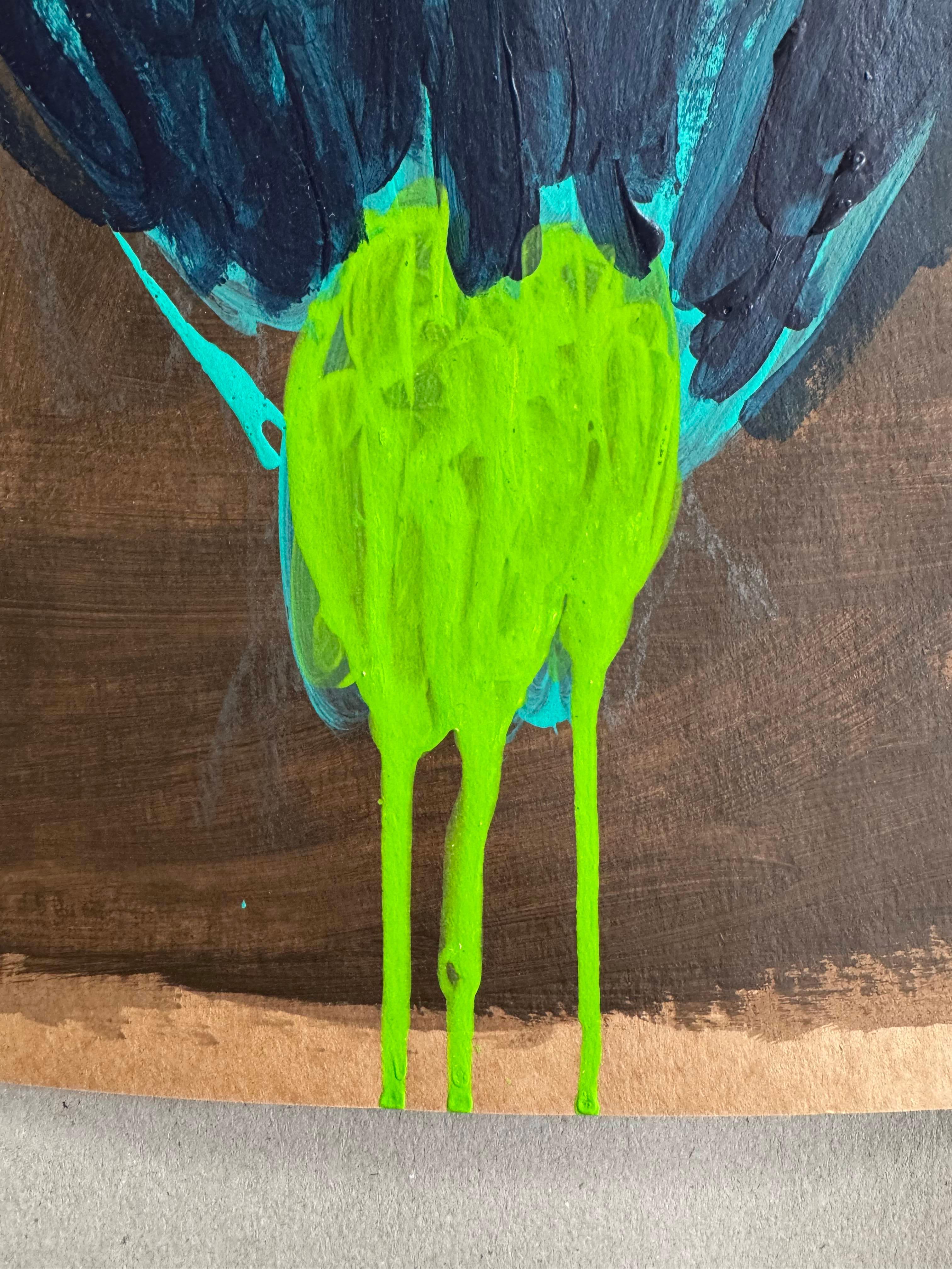 Bloom 22. Works on paper - Black Abstract Drawing by Rita Alaoui