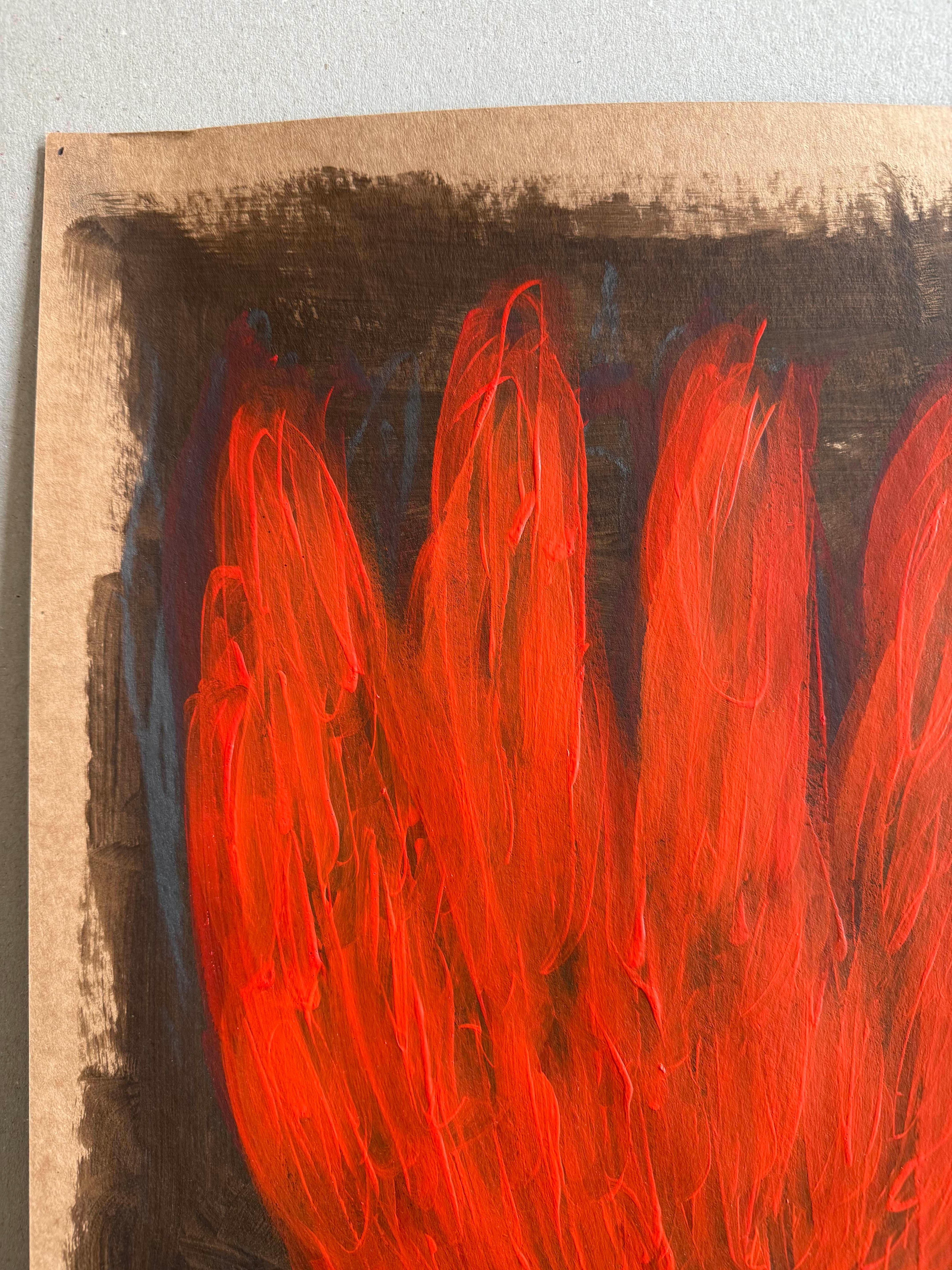 Bloom 23. Works on paper - Abstract Art by Rita Alaoui