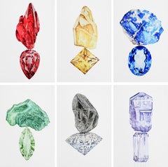 Set of 6 artworks La memoria de narciso. The memory of narcissus series.