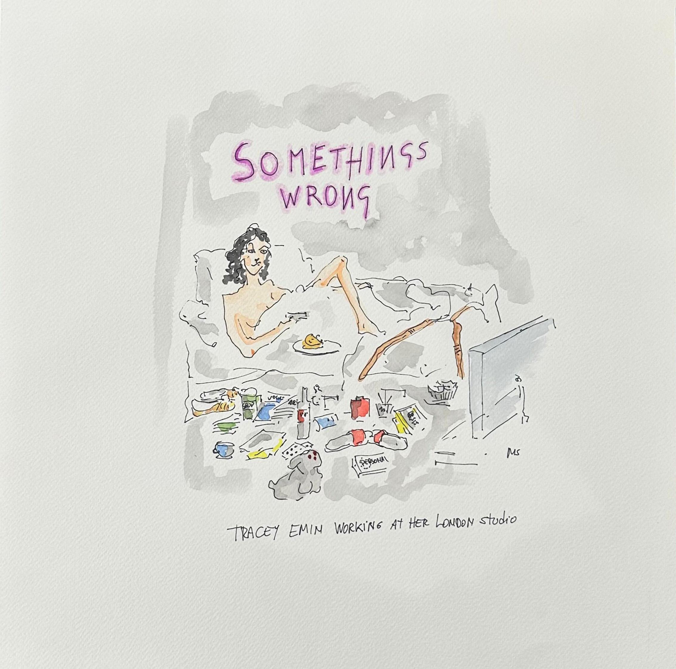 Portrait Manuel Santelices - L
artiste Tracey Emin travaillait Aquarelle sur papier.