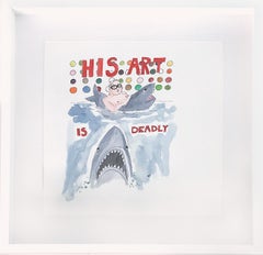 His Art is Deadly - Damien Hirst, Framed