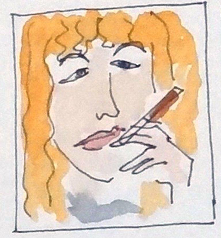Artist Cindy Sherman discovers Instagram - Watercolor on paper For Sale 5
