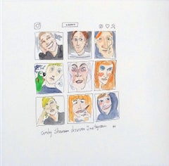 Artist Cindy Sherman discovers Instagram - Watercolor on paper
