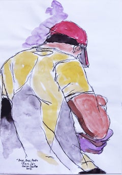 "Boys, Boys, Pride - Juan Sé", Watercolor and Ink on Paper, 2018