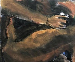 Duchándome, 5 juin, Nu à l'aquarelle, pastel et encre sur papier d'archives