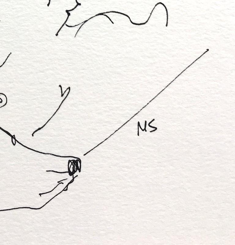 Manuel Santelices Patrick Proctor at Le Nid Du Duc, 2018, Ink on