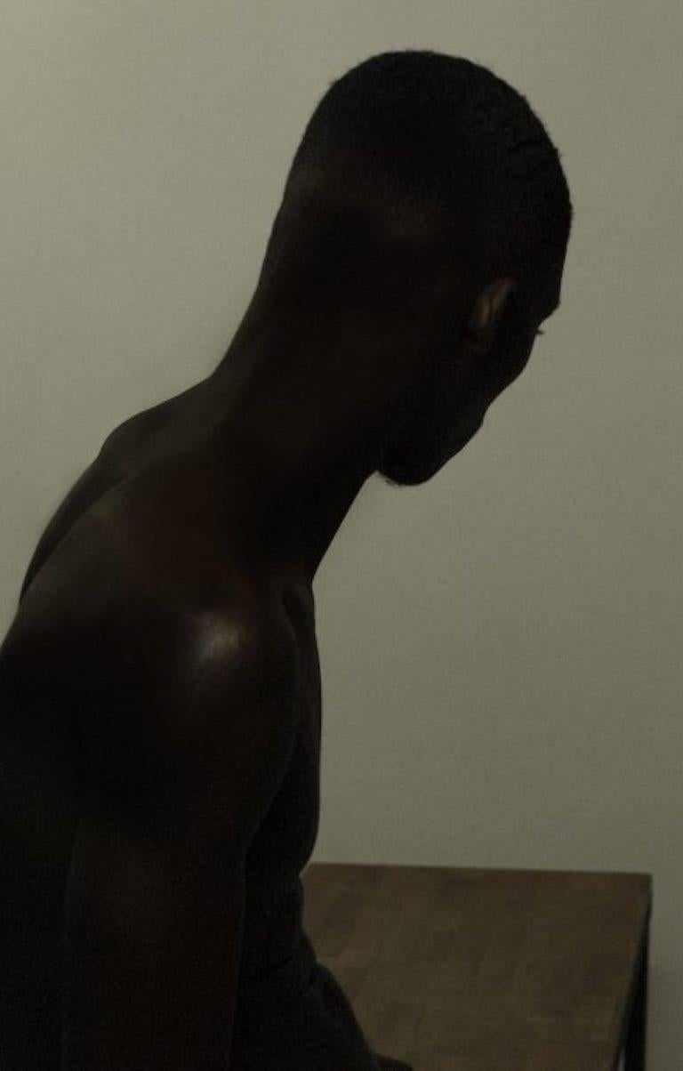Mamadou, 2018, Digital Photo Print, Framed - Gray Portrait Photograph by Xavier Samre