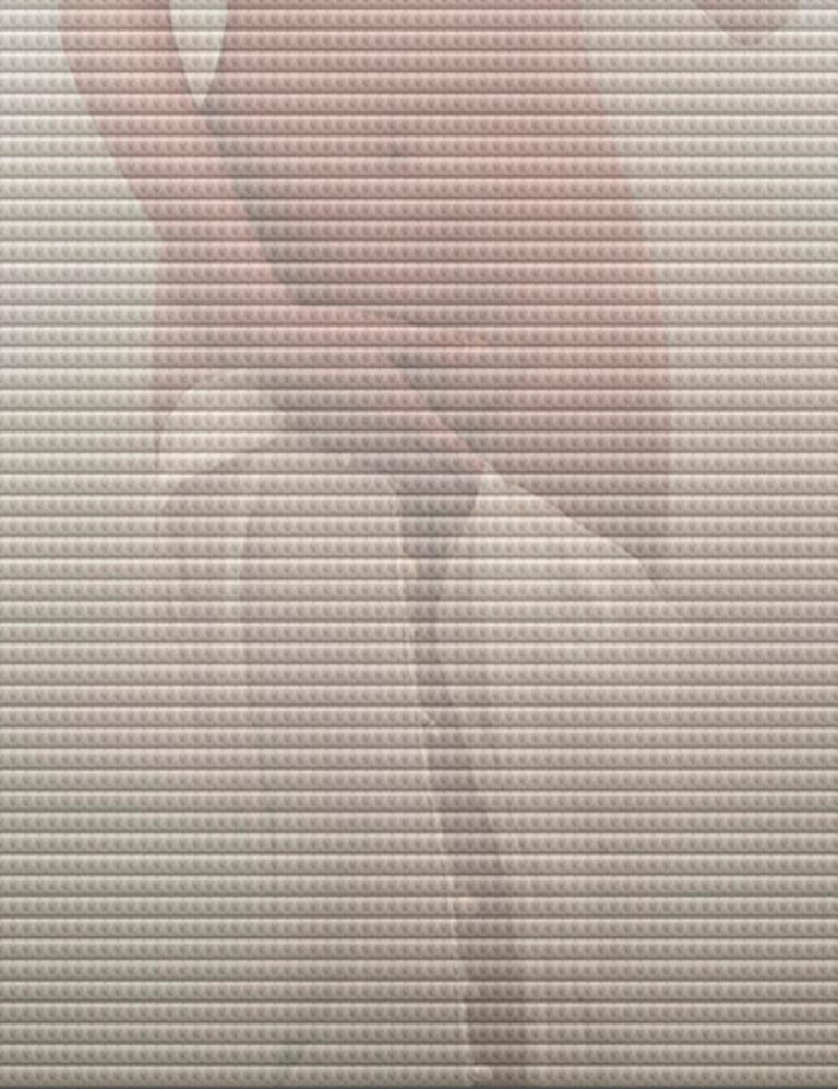 TooLess 7482, 3D Nude. Color Limited edition color photograph. Framed Back Light - Brown Color Photograph by Koray Erkaya