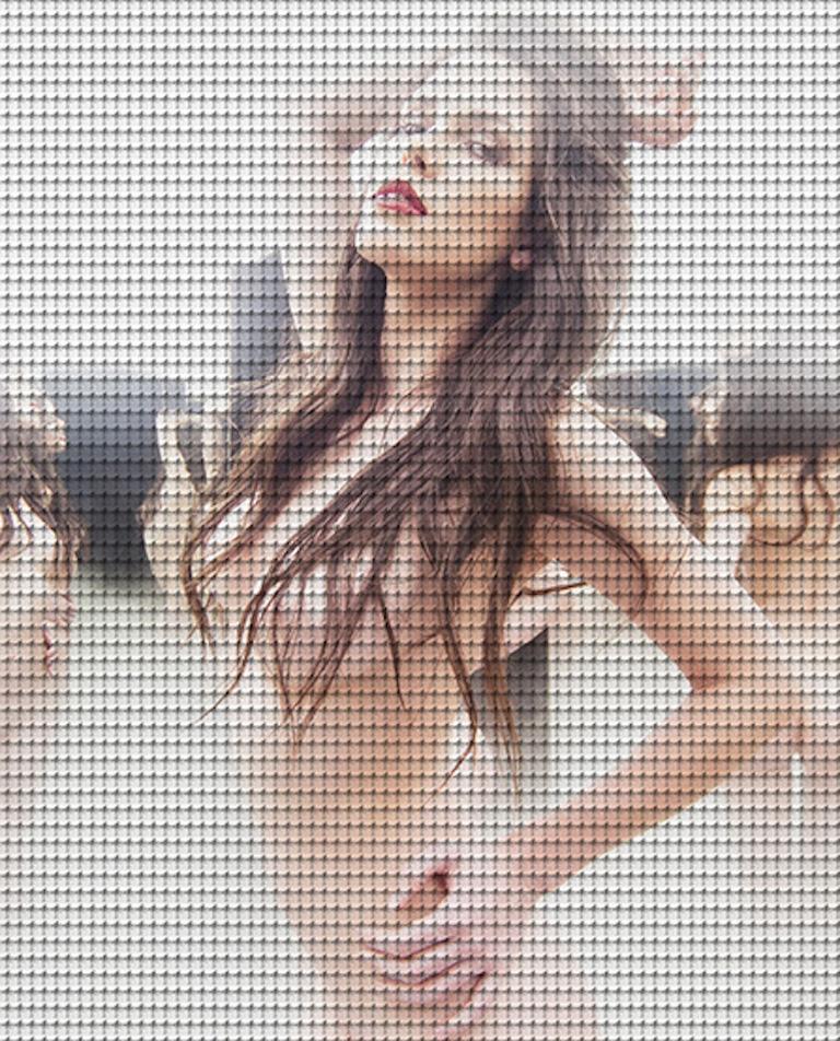 TooLess 7225, Nude. Color photograph mounted on  Museum Plexiglass - Gray Color Photograph by Koray Erkaya