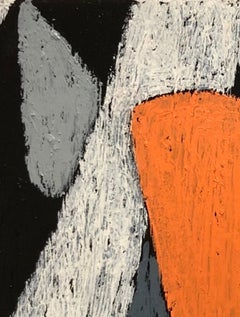 Formas, oil on paper.  Abstract painting