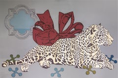 Jaguar Albino y tragaluz, Painting 