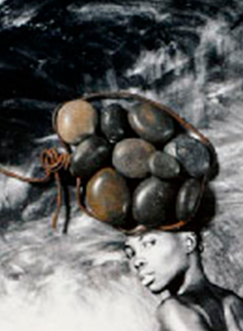 Femmes Objets. Mixed Media  Photograph - Black Black and White Photograph by Uwe Ommer