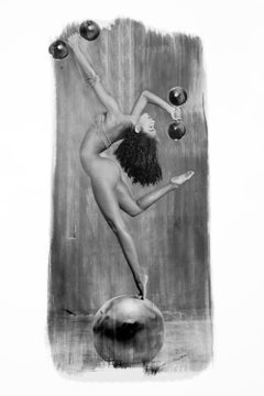 Les Acrobates II. Female nude. Black and White Photograph