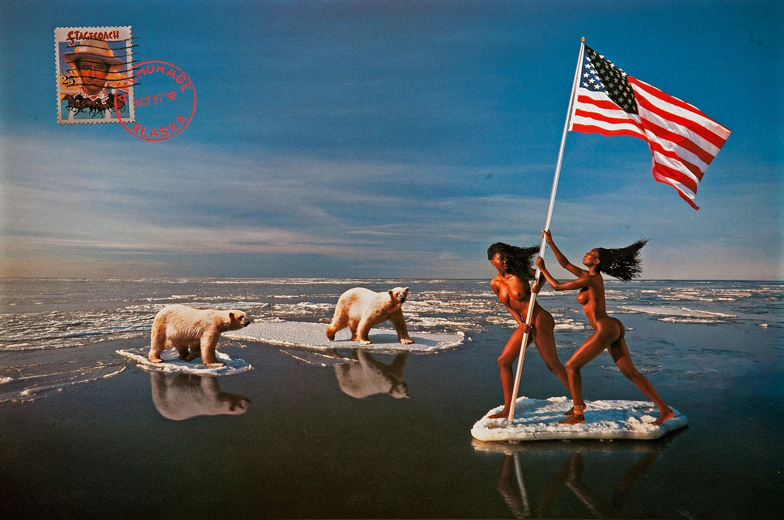 Uwe Ommer Color Photograph - Alaska, From the Mani- Cartes Postales series. 