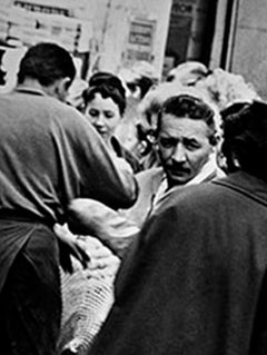 Rue Mouffetard. Black and White Photograph. Fashion in Paris