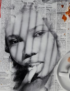 Breakfast, Paris, 1991. Photo Collage Limited edition color photograph