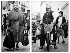 Retro Rue Mouffetard - Diptych. Black and White. Portraits. Paris