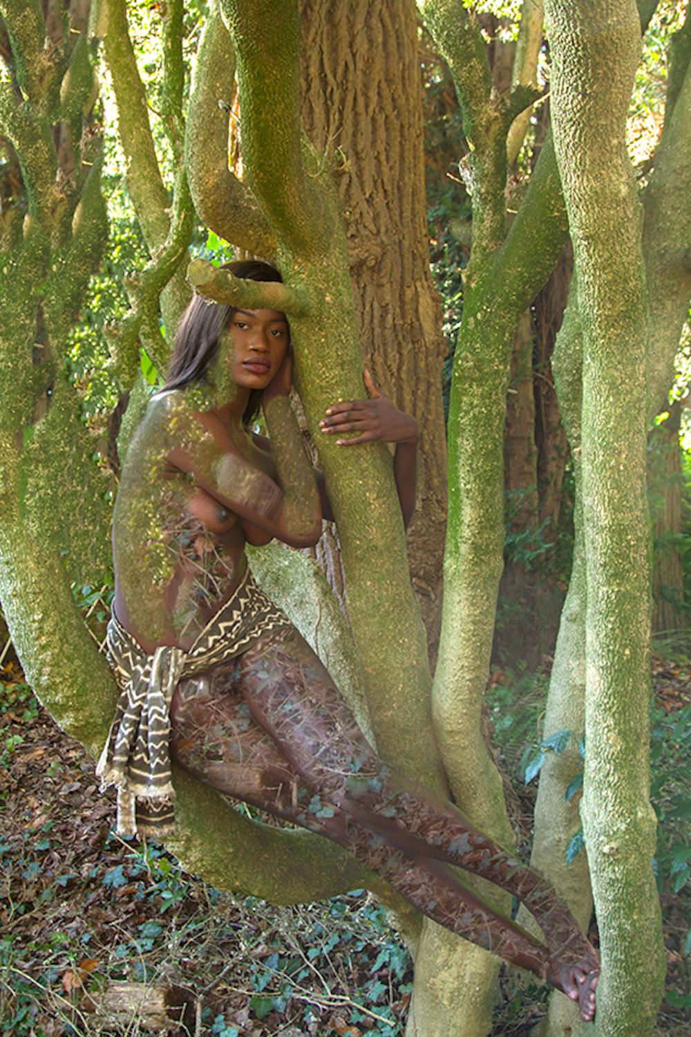 Uwe Ommer Color Photograph - Women and Trees III. Limited edition Color photograph