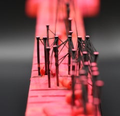 I want you again. Color photograph of a assembled guitars body Sculpture