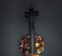 Yin. Color Photographs of a Assembled Violins Body Sculpture