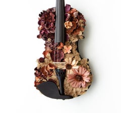 Yang. Color Photographs of a Assembled Violins Body Sculpture