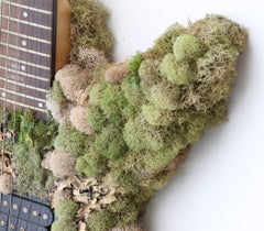 And I feel. Color photograph of a assembled guitars body Sculpture