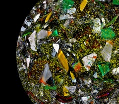 Der Planet der Aufregung. Die Broken Planet-Serie. Abstrakte Digital-Collage-Foto
