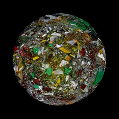 La planète gourmande. La série Broken Planet. Photographie de collage numérique abstraite