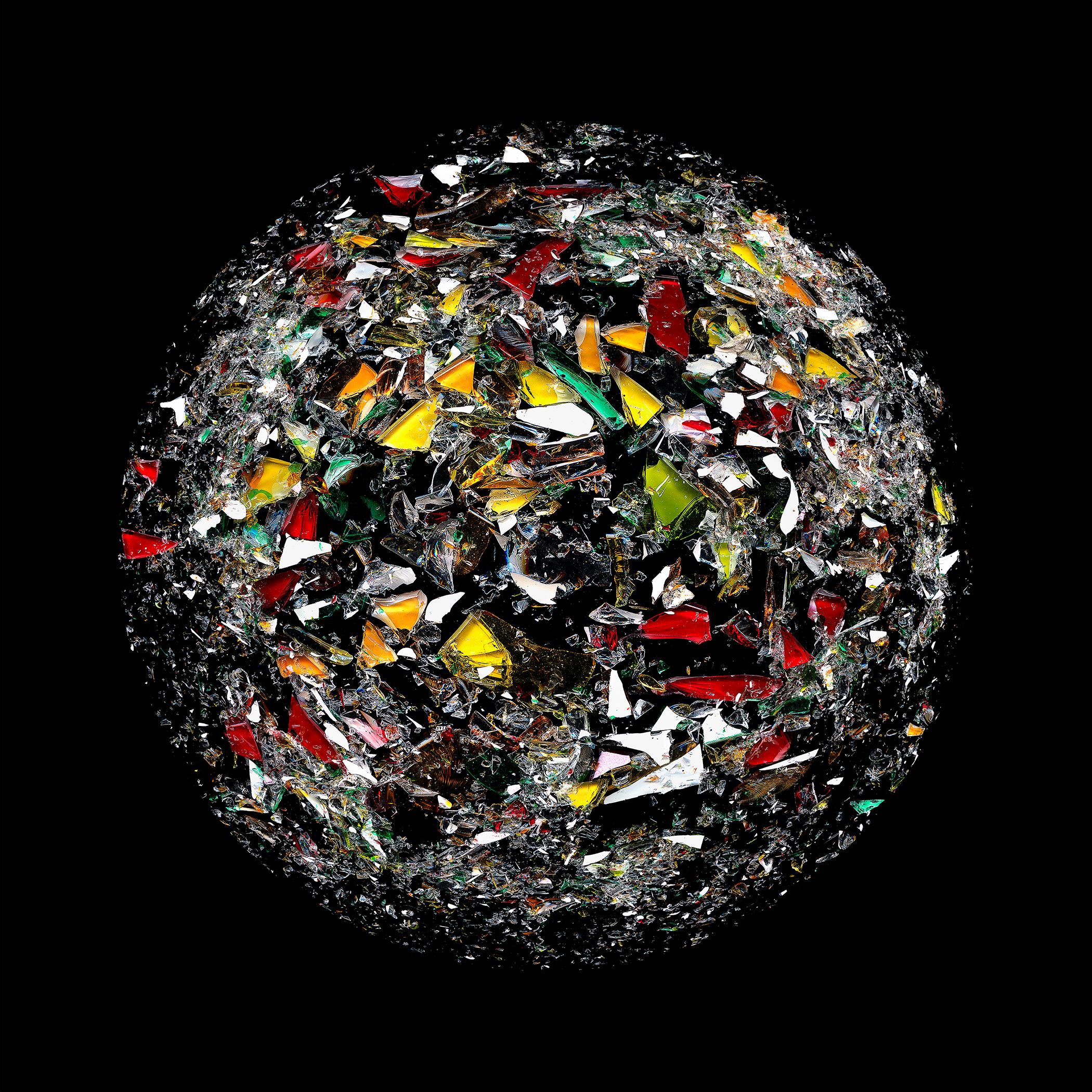 Zoltan Gerliczki Color Photograph - The Joy Planet. The Broken Planet series. Abstract Digital Collage Color Photo